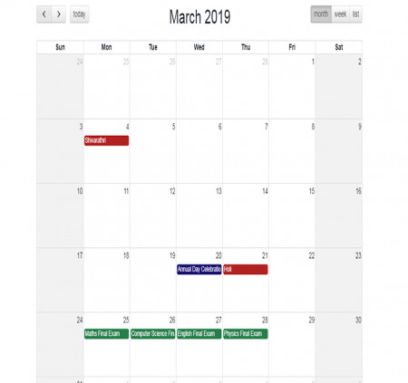 School Calendar Software